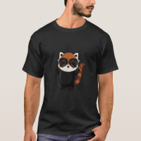 petit ours de panda rouge avec lunettes de soleil