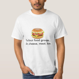 T-shirt Petit pain, fromage, viande, le graphique T des