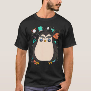 T-shirt Petit Penguin Enfants Animal Bird École Peng étudi