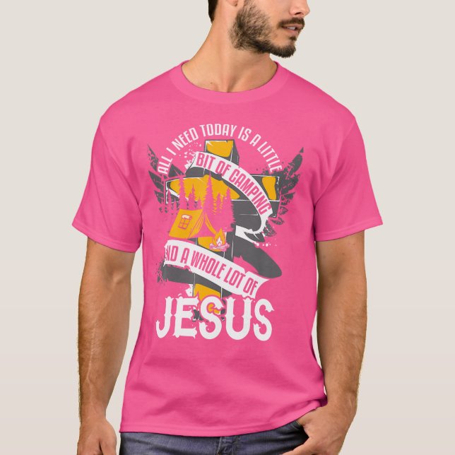 T-shirt Petit Petit Camping Et Tout Le Lot De Jésus Religi (Devant)