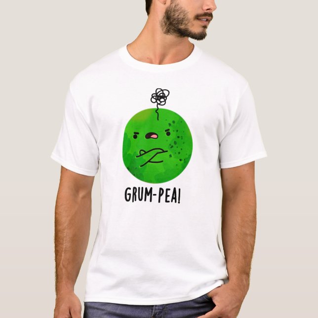 T-shirt Petit pois de gomme amusant Veggie Pun (Devant)