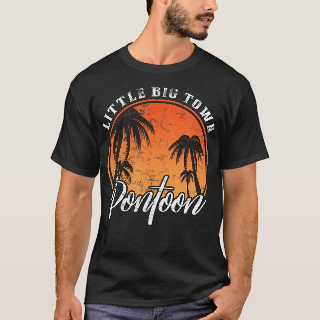 T-shirt Petit Ponton de la Grande Ville Vacances d'été Vin (Devant)