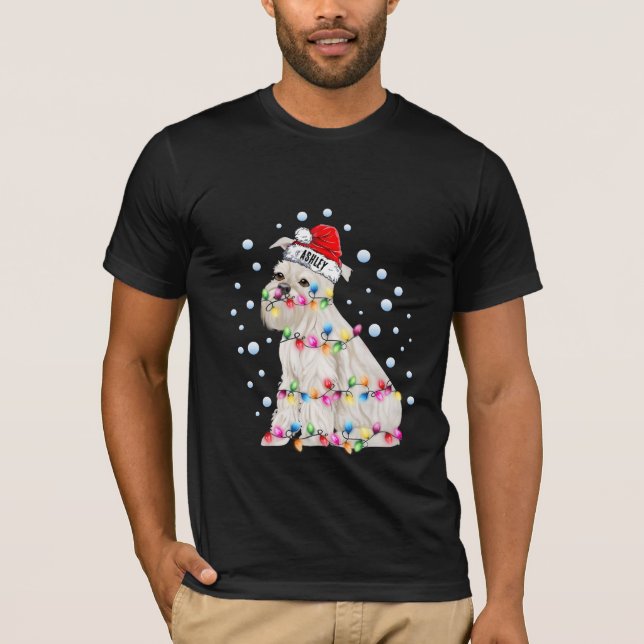 T-shirt Petit Schnauzer Chien Chien Pupp (Devant)