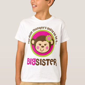 T-shirt Petit singe allant être une grande soeur