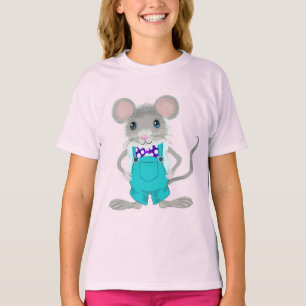 T-shirt Petit souris mignon et élégant
