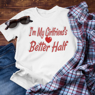 T-shirt Petite amie drôle citation texte rouge