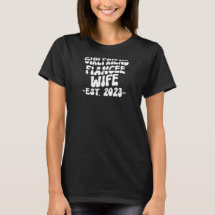 T-shirt Petite amie femme mariée fiancée épouse 2023 Marri