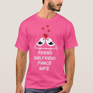 T-shirt Petite amie fiancée femme petite amie fiancé petit