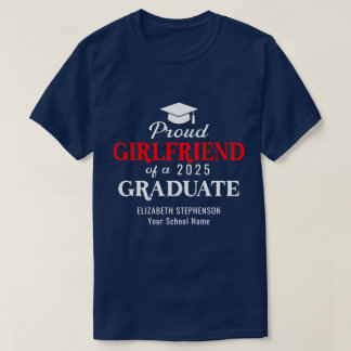 T-shirt Petite amie fière tenue de remise de diplômes coor