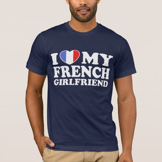 T-shirt Petite amie française (Devant)