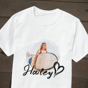 T-shirt Petite amie Simple Moderne Grunge Cœur Cool Photo