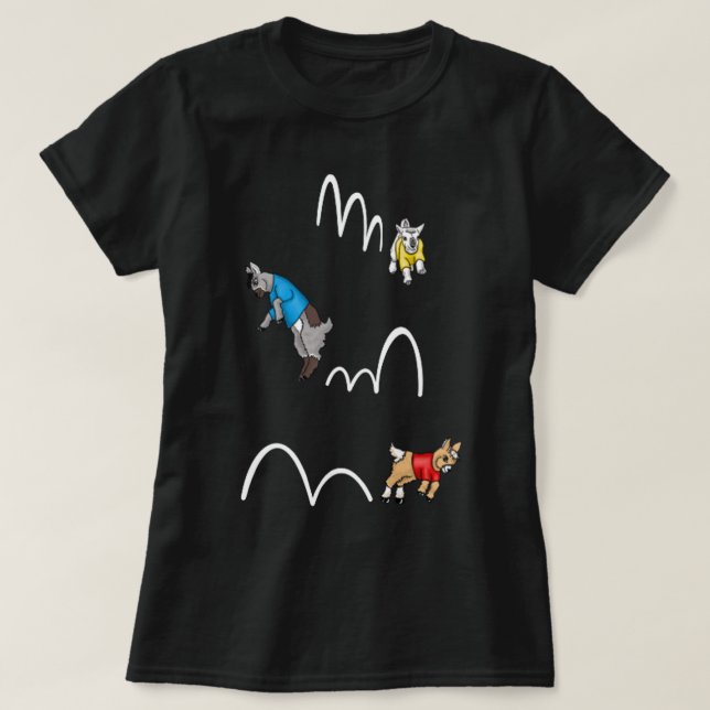 T-shirt Petite chèvre de bébé rebondissant (Design devant)