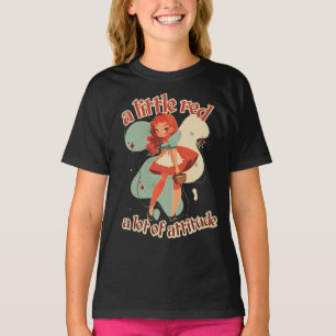 T-shirt petite circonscription rouge moderne du milieu du