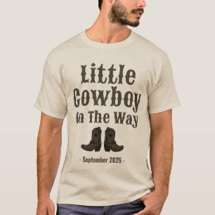 T-shirt Petite Cowboy Bottes Grossesse Faire-part bébé