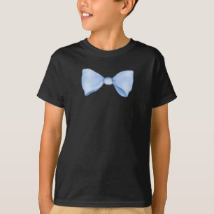 T-shirt Petite cravate d'arc bleue mignonne