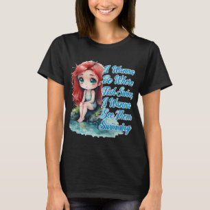 T-shirt Petite fille chibi de La Petite Sirène inversée qu
