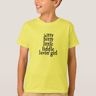 T-shirt petite fille décousue itty de luvin de violon