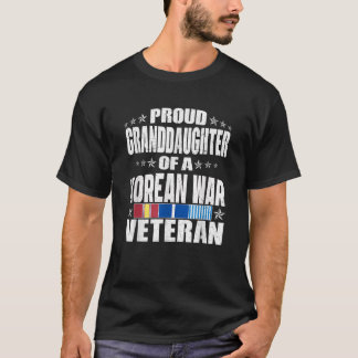 T-shirt Petite-fille fière d'un vétéran de la guerre de Co