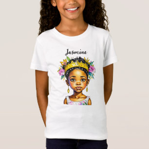 T-Shirt Petite fille personnalisée Princesse de couleur