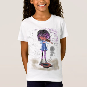 T-shirt petite fille violoniste
