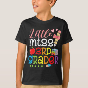 T-shirt Petite Miss 3e Année Retour À L'École Filles Trois