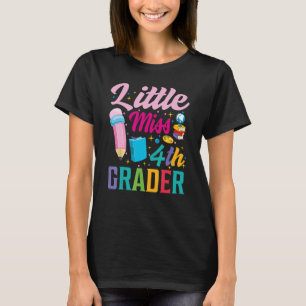 T-shirt petite miss 4th Grade Grader filles 1er jour retou