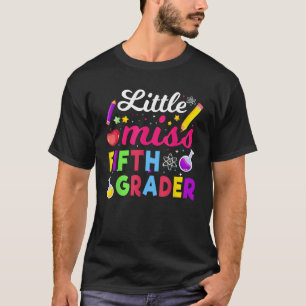 T-shirt petite miss 5e année Grader filles 1er jour retour