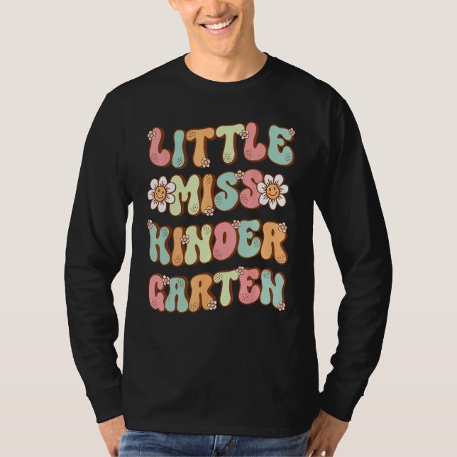 T-shirt Petite Miss Kindergarten Fleurs Super Retro Back (Devant)