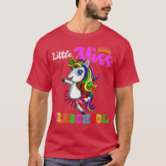 T-shirt Petite Miss Préscolaire Danse Unicorne Étudiante R