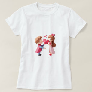 T-shirt Petite Miss super-héros mignonne Amour Saint Valen