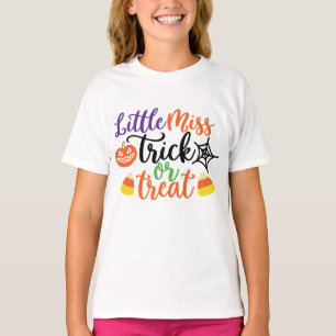 T-shirt Petite Miss Trick ou Traiter l'Halloween amusant