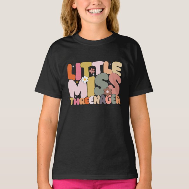 T-shirt Petite Miss Trois Jeune Fille Troisième Anniversai (Devant)