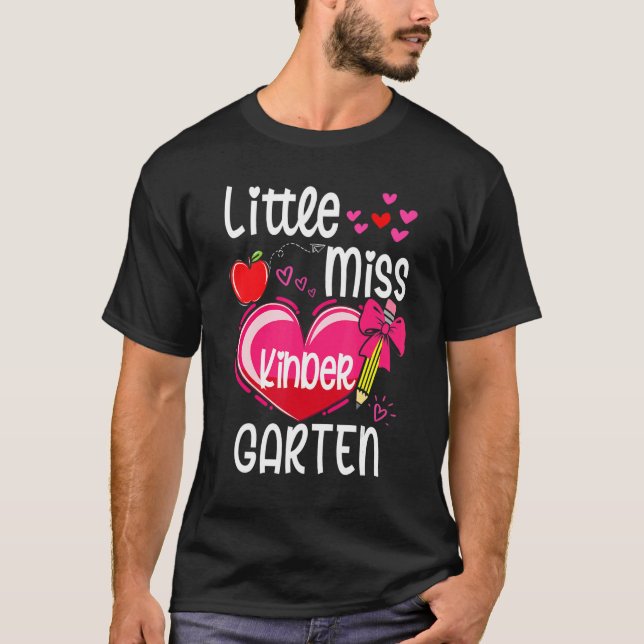 T-shirt Petite Mlle Kindergarten Premier Jour De Maternell (Devant)