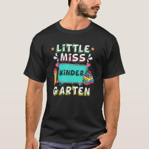 T-shirt Petite Mlle Kindergarten Retourner À L'École Garço