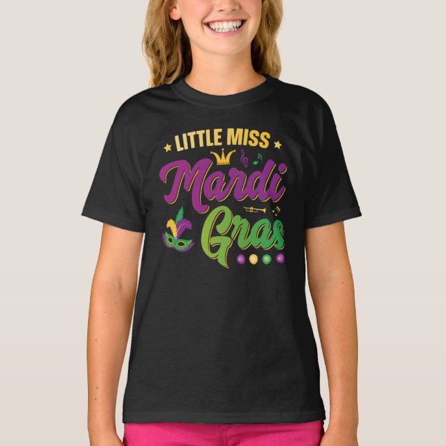 T-shirt Petite Mlle mardi gras (Devant)