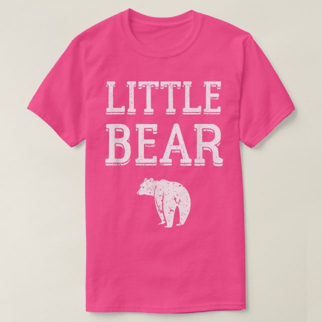 T-shirt Petite Ours tendance Simple Gras Line Art (Design devant)
