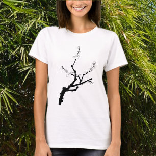 T-shirt Petite perruque en fleurs de prune