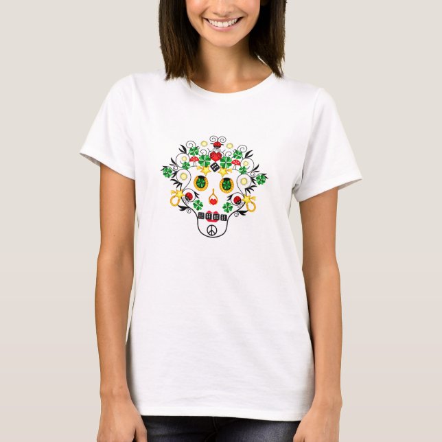 T-shirt Petite pirate Lucky Skull (Devant)