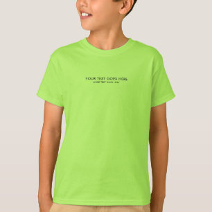 T-shirt Petite police Texte Modèle Enfants Garçons Lime Ve