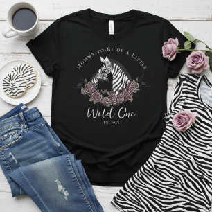 T-shirt Petite Sauvageonne Safari Zèbre Baby Shower Maman