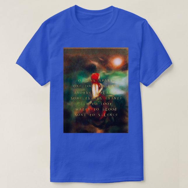 T-shirt Petite Sirène illustration poésie or (Design devant)