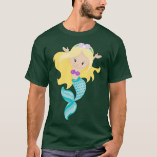 T-shirt Petite Sirène Mignonne Sirène Blonde Coques de che
