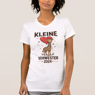 T-shirt Petite sœur 2024 Conception de sœur girafe mignonn