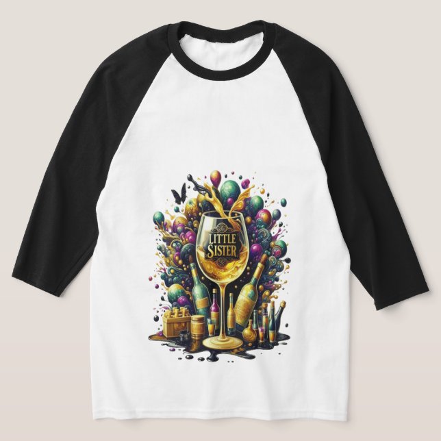 T-shirt Petite soeur, c'est l'heure de la fête (Poser)
