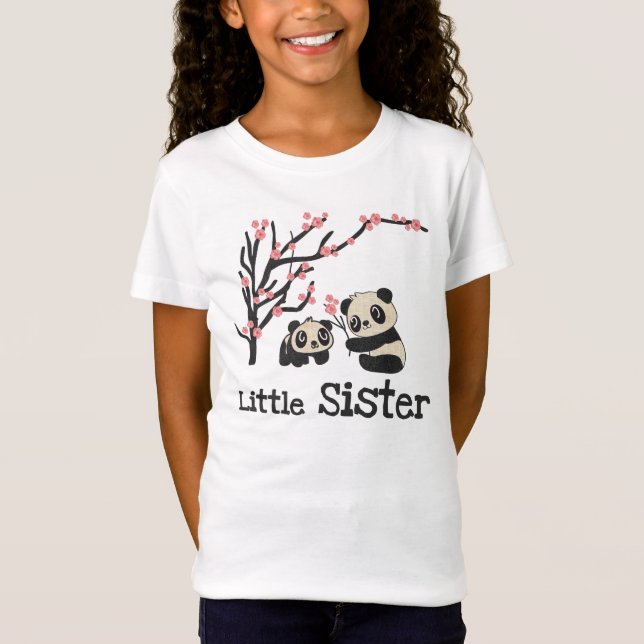 T-Shirt Petite soeur d'ours panda (Devant)