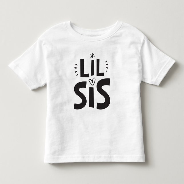T-SHIRT PETITE SOEUR moderne gras drôle scandinave (Devant)