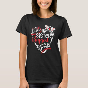 T-shirt Petite Soeur Plus Grande Fan De Baseball Ribbbon F