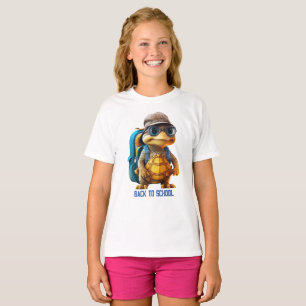 T-shirt Petite Tortue Aventurée avec sac à dos,
