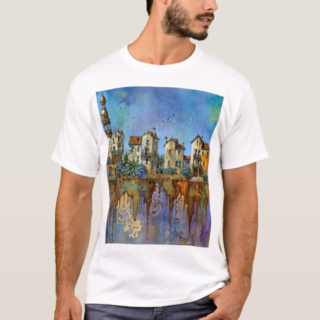 T-shirt petite ville amusante (Devant)