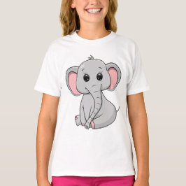 T-shirt Petites filles éléphantes